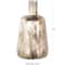 Bronze & Cream Foiled Metal Vase with Blue Accents